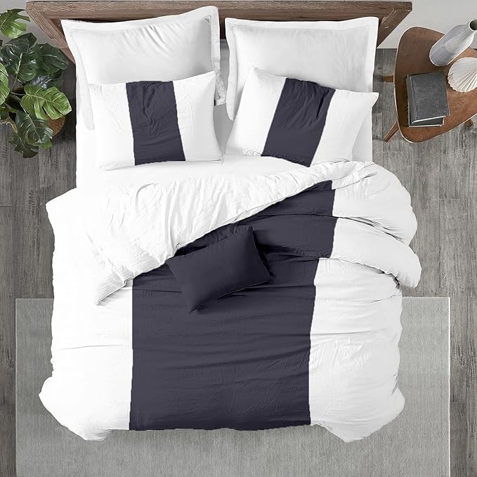 Kotton Culture 1 Pc Twin Size Duvet Cover Only -100% Egyptian Cotton Sateen 600 TC Ultra Soft Premium Durable Comforter Cover Zipper Closure & Corner Ties (Speared White, Twin/Twin XL 68" X 90")