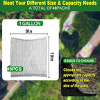 48PCS 1 Gallon Go-pher and V-ole Wire Baskets, 1 Gallon Plant R-oot Go-pher Baskets for Underground R-oot of Large Plants