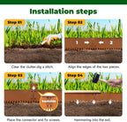 Steel Garden Metal Landscape Edging 40 inch with Top Bending Protection Pre-Rusted Steel Garden Edging 6 Inch Depth 90 Degree Bend 6 Pack for Lawn Yard (6 inch-90 Degree Bend, Rusted)