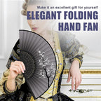 WEARXI Handheld Fan, 4 PCS Hand Fan, Chinese Folding Fan for Women Foldable, Silk Bamboo Hand Held Fan, Paper Hand Fan