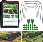 Garden Shade Cloth Kit 78.7"x59" Garden Sun Shade Cloth with Hoops for Heat Protection 75% Black Plant Shade Cloth Garden Greenhouse Grow Tunnel Shade Cloth Row Cover for Outdoor Plants Vegetables