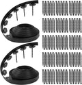 Bonviee 1.5” x 100’ Landscape Edging Kit, Garden Edging Coil with 150 Pcs Spikes, No Dig Lawn Border Design