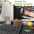 Outdoor Rug 5x8 ft Waterproof, Reversible Outdoor Plastic Straw Rug for Patios Clearance, Outdoor Area Rug Carpet RV Mat for Camping Backyard Deck Porch