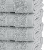 Chakir Turkish Linens | Hotel & Spa Quality 100% Cotton Premium Turkish Towels | Soft & Absorbent (12-Piece Washcloths, Silver Gray)