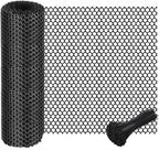 15.7IN x 16.4FT Plastic Chicken Wire Mesh Fence Roll, GENNIZZ Rigid Plastic Fencing & Netting for Garden, Poultry, Dog Cat Barrier (0.4m x 5m)