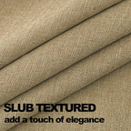 NLMUVW Linen Tablecloth Rectangle Textured Farmhouse Table Cloth Water Resistant Decorative Table Cover for Dining Kitchen Cafe, Dark Burlap, 54 x 96 Inch