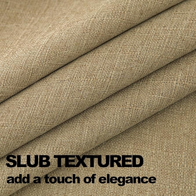 NLMUVW Linen Tablecloth Rectangle Textured Farmhouse Table Cloth Water Resistant Decorative Table Cover for Dining Kitchen Cafe, Dark Burlap, 54 x 96 Inch