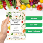 Woods Creek Seeds: Sugar Baby Watermelon Seeds for Planting - Over 90 Heirloom Watermelon Seed Pack - Non-GMO Fruit Seeds for Planting Home Garden or Outdoors - Mini Watermelon Seeds for Gardeners