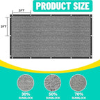 Royal Shade 50% Black Shade Cloth Custom Size 12FT x 40FT Mesh Tarp with Grommets for Garden Patio, Plant Shading, Greenhouse, Pergola, Chicken Coop, Dog Kennel, Lawn. (We Make Custom Size)