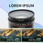 49-62mm Step-Up Ring Adapter, 49mm to 62mm Step Up Filter Ring for 49mm Lens Mount 62mm for DSLR Lenses and ND UV CPL IR Filters （49-62mm）