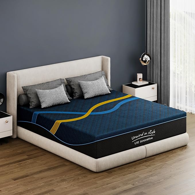12 Inch Queen Memory Foam Mattress with Removable Cover, Medium Firm Breathable Mattress in a Box, Pressure Relief, No Fiberglass