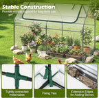S AFSTAR 3-in-1 Raised Garden Bed with Greenhouse Cover, 6FT x 3FT x 4FT Galvanized Bottomless Planter Box Kit with Dual Roll-Up Screen Windows, Outdoor Mini Greenhouse for Vegetables (Silver & Clear)