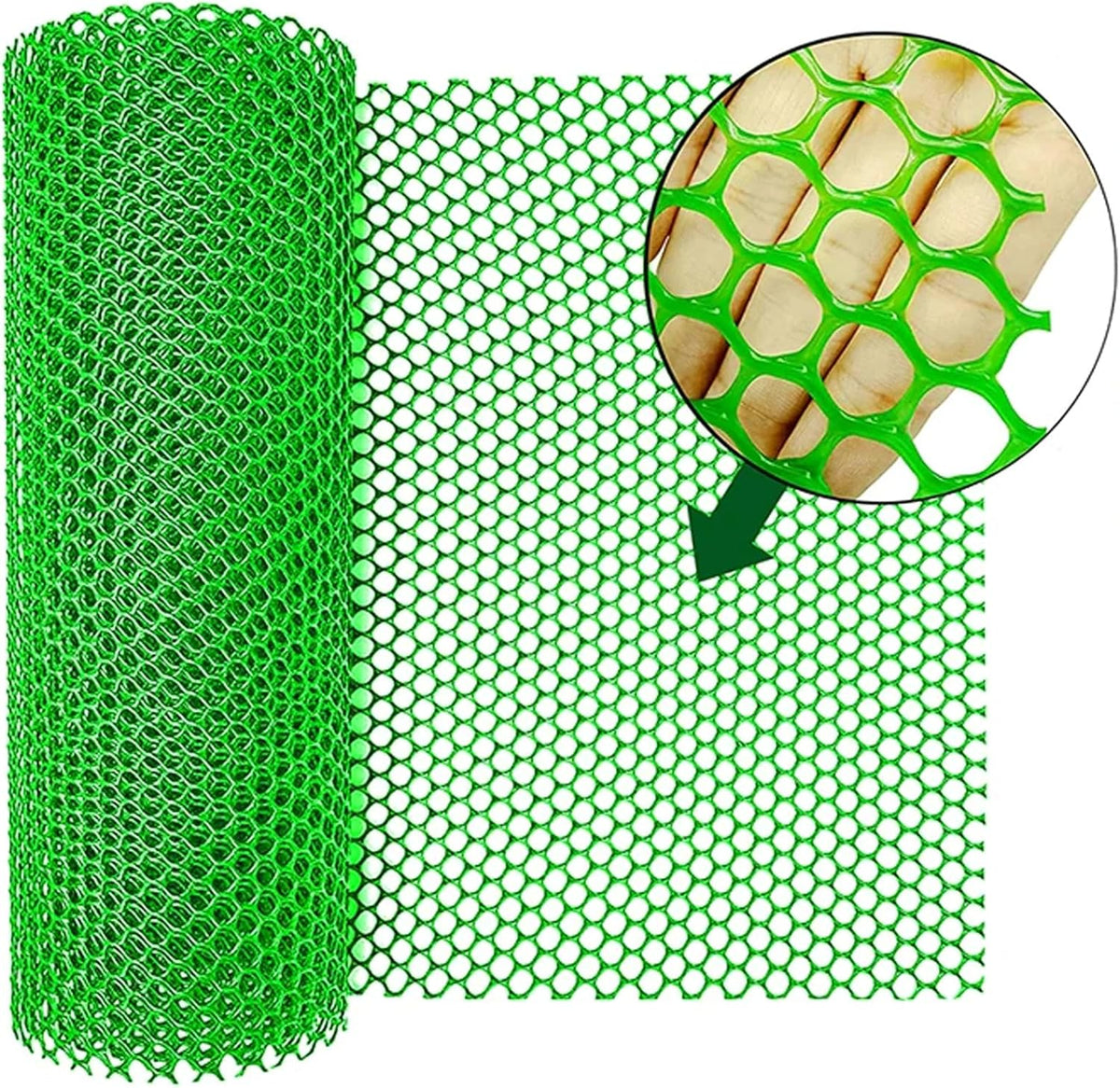 Wire Fence Mesh Green Plastic Mesh Roll 39.3″ Wide Poultry Fencing Multi-Use Garden Fence for Snow Fence Chicken Plants Balcony Protection Barrier(Size:1x10M - Mesh 1.8cm)