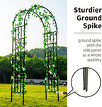 Metal Pergola Arbor, 100" H x 45" W Garden Arch Archway for Wedding Ceremony Party Curved Iron Plants Trellis Stand Use for Outdoor Garden Climbing Plants