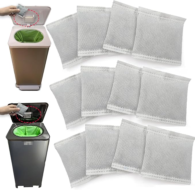 Compost Bin Deodorizers Carbon Filters Compatible with Compost Genie Kitchen Compost Bin, Replacement Coconut Shell Activated Carbon Purifying Deodorizer, 12 Pack