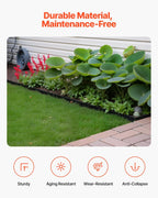 VEVOR Landscape Edging Border, 10Pcs 6 ft x 1.6 in Plastic Garden Edging with 60 Spikes, Sun-Resistant Flowerbed Borders, DIY Layout, No Dig Garden Edger Border Divider for Lawn Edgings for Yard