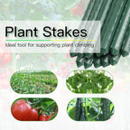 Garden Stakes 3ft, 3 Feet Metal Plant Stakes 30 Pack for Gardening and Farm, Plastic Coated Plant Support for Tomato, Cucumber, Bean, Flower, Potted and More Climbing Plants
