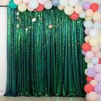 ShinyBeauty Sequin Backdrop 10x10FT Iridescent Green | Glitter Photo Background for Wedding, Baby Birthday, Photography Booth Decor Party Backdrop Curtain