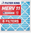 Filter King 21x23x1 Air Filter | 6-PACK | MERV 11 HVAC Pleated A/C Furnace Filters | MADE IN USA | Actual Size: 21 x 23 x .75"