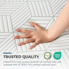 FATHOM Firm Full Mattress 14 Inch Memory Foam Mattress Full Size Bed in a Box for Back Pain Relief and Cool Sleep with Gel Foam and Removeable Fiberglass Free Cover, CertiPUR-US Certified