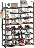 Shoe Rack, 8 Tier Tall Shoe Rack for Entryway, Shoe Orhanizer for Closet, Adjustable Shelf Height Metal Shoe Shelf, Shoe Stand for Front Door Entrance, Closet & Entryway