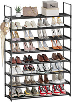 Shoe Rack, 8 Tier Tall Shoe Rack for Entryway, Shoe Orhanizer for Closet, Adjustable Shelf Height Metal Shoe Shelf, Shoe Stand for Front Door Entrance, Closet & Entryway