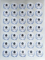 Custom Stickers for Weddings, Birthdays & Businesses - Personalized Labels with Your Logo - Waterproof, Fade and Heat Resistant - Pack of 100-1000 (Wreath G, 3 Inch)