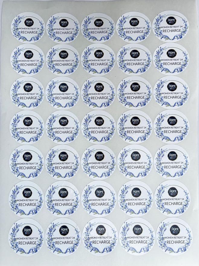 Custom Stickers for Weddings, Birthdays & Businesses - Personalized Labels with Your Logo - Waterproof, Fade and Heat Resistant - Pack of 100-1000 (Wreath L, 2 Inch)