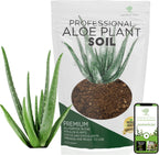 Professional Aloe Plant Soil | Premium All Purpose Blend | Large 2.2 Quarts | Ready to Use for Aloe, Cactus, Succulent Plants | Pinebark, Peat, Course Sand | Made in USA