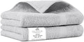 100% Cotton Hand Towel Set of 2, (16 x 28 inches) Sustainable, Soft, Highly Absorbent, Quick Drying, Combed Cotton Hand Towels Pack of 2 Ideal for Hotels, Spa, Bathroom, Dorm, Silver