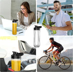 Electric Smoothie Blender, Powerful Small Blender with 2 Portable 20oz Tritan blender Bottles, BPA-Free Personal Blender with 4 Stainless Steel Blades, Mixer Smoothie Maker for Shakes and Smoothies