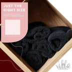 Black Makeup Remover Towels Set of 4, 100% Soft Cotton Reusable Luxury 4 Pcs Makeup Wipes for Face, Ideal for Salon, Bath, Hotel, Spa, Washcloths for Face Pack of 4 (12"X12")