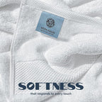 White Classic Luxury Bath Towels Set of 4 Large - 700 GSM Turkish Cotton Ultra Soft Bath Towels 27x54 | Highly Absorbent and Quick Dry | Hotel Towels for Bathroom Luxury, Plush Shower Towels, White