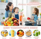 EasySpeed Personal Portable Blender,USB Type-C Rechargeable,700ml Juicer Cup,12 Stainless Steel Blades,4 Gear Modes,1500mAh Battery Capacity,Perfect for Fresh Juice at Home (Pink)