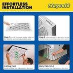 Maycold MERV 8 10x10x1 Furnace Air Filters (6-Pack), Pleated HVAC AC Filters – Actual Size 9.70” x 9.70” x 0.75”, For Residential or Office Use, Individually Wrapped in Plastic