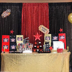 JYFLZQ Burgundy Sequin Backdrop Curtains 10ft x 10ft 1 Panel Glitter Photo Booth Backdrops Sparkly Photography Background Drapes for Parties Wedding Bridal Showers