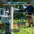 QUOBAS Sprinkler Timer, Weekly Programmable Water Hose Timer for Garden Hose Faucet with Waterproof LCD Screen, Rain Delay/Manual/Automatic Irrigation Watering System for Garden, Lawn, Yard