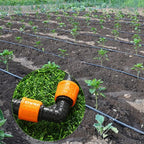 Tujoe 50 Pcs Drip Irrigation 90 Degree Elbow Fitting 5/8 Inch Universal Elbow Connector with Locking Fitting Compatible with Most 16-17 mm Garden Hose Tubing Sprinkler Systems