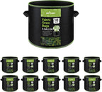 BN-LINK 10-Pack 5 Gallon Grow Bags, Heavy Duty Aeration Fabric Pots with Handles, Thickened Nonwoven Plant Bags for Vegetables, Flowers, Fruits