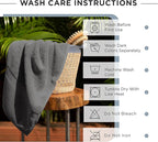600 GSM 100% Cotton Bath Towels, Grey, Set of 4, Highly Absorbent, Plush, Soft, Quick Dry, 4 Pieces Combed Cotton Luxury Towels for Hotels, Spa, Salon, Bathroom, Dorm, Pack of 4