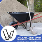 4 Pcs Heavy-Duty Steel Wheelbarrow Stands Trolley Replacement Parts Wheel Barrel Carretilla Bracket for Construction Wheelbarrows Yard Carts Carretillas para Construction Garden Carts