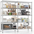 Homdox 5 Tier Storage Shelves, Heavy Duty Wire Shelving Unit, Adjustable Metal Shelves for Storage, Garage Rack Pantry Shelves Kitchen Shelving, 14"x60"x72", Silver Gray