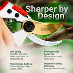 Gardeness Titanium Bypass Pruning Shears- SK5 Steel Garden Clippers For Gardening, Florist cutters-Floral Secateurs with Soft Comfort Grip Handles for Trimming Flowers, Branches, Shrubs and Plants