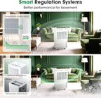 2,500 Sq.Ft Dehumidifier with Drain Hose, 30 Pints Dehumidifiers for Basement Bedroom Bathroom Large Room Home – Smart Humidity Control, 3 Modes, Dry Clothes, 24H-Timer, Auto Defrost