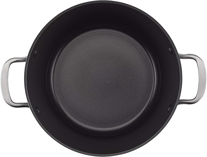 KitchenAid Hard Anodized Induction Nonstick Stock Pot/Stockpot with Lid, 8 Quart, Matte Black
