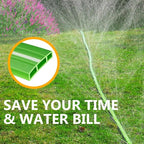 LAVEVE Heavy Duty Sprinkler Soaker Hose 75 FT, Flat Garden Hose with Holes, Efficient Flexible Irrigation Hose for Yard, Lawn and Garden, Includes Stakes (25FT x 3Pack)