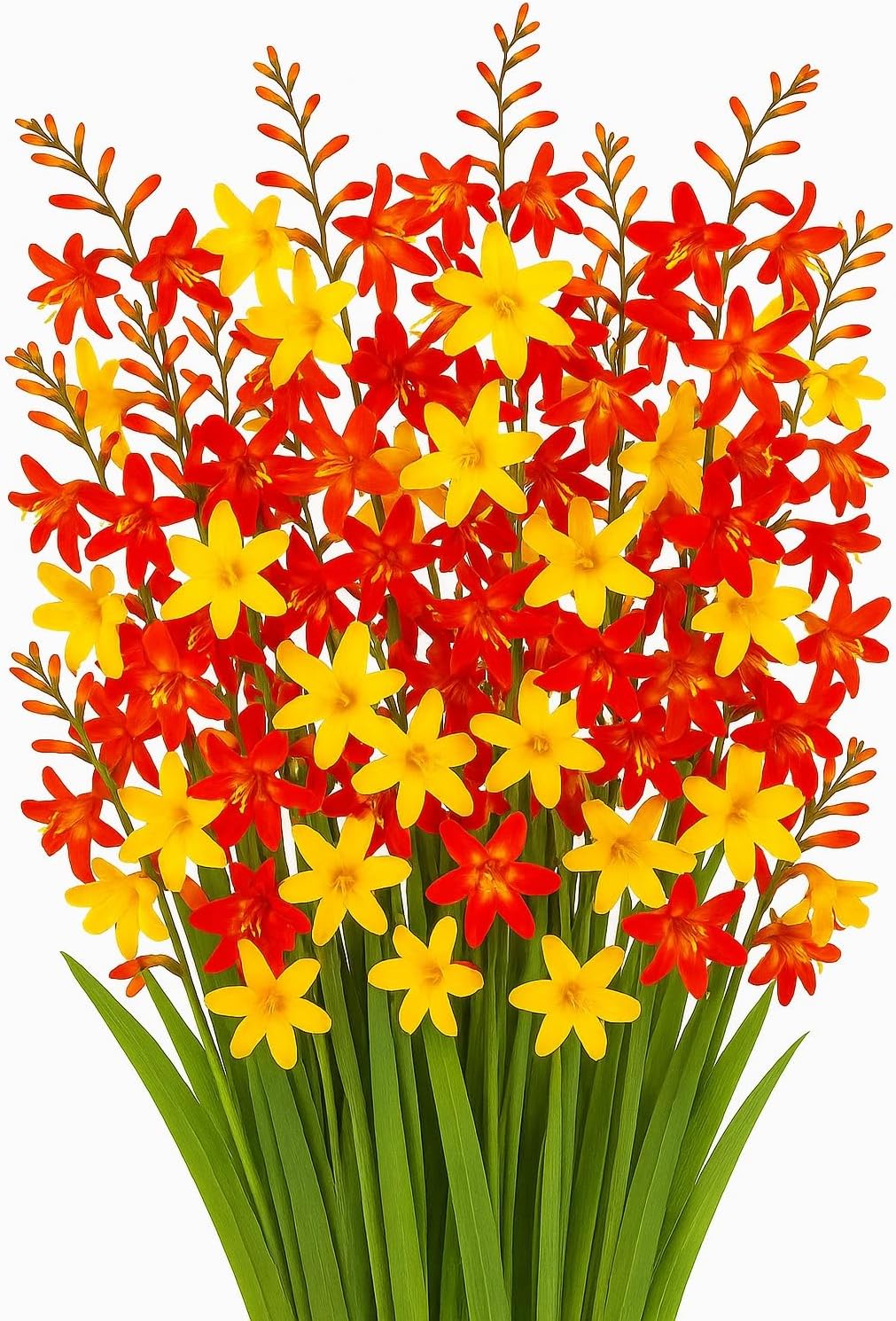 Crocosmia Mixed Color Flower Bulbs for Planting - Easy to Grow, Amazing Color (5 Bulbs)