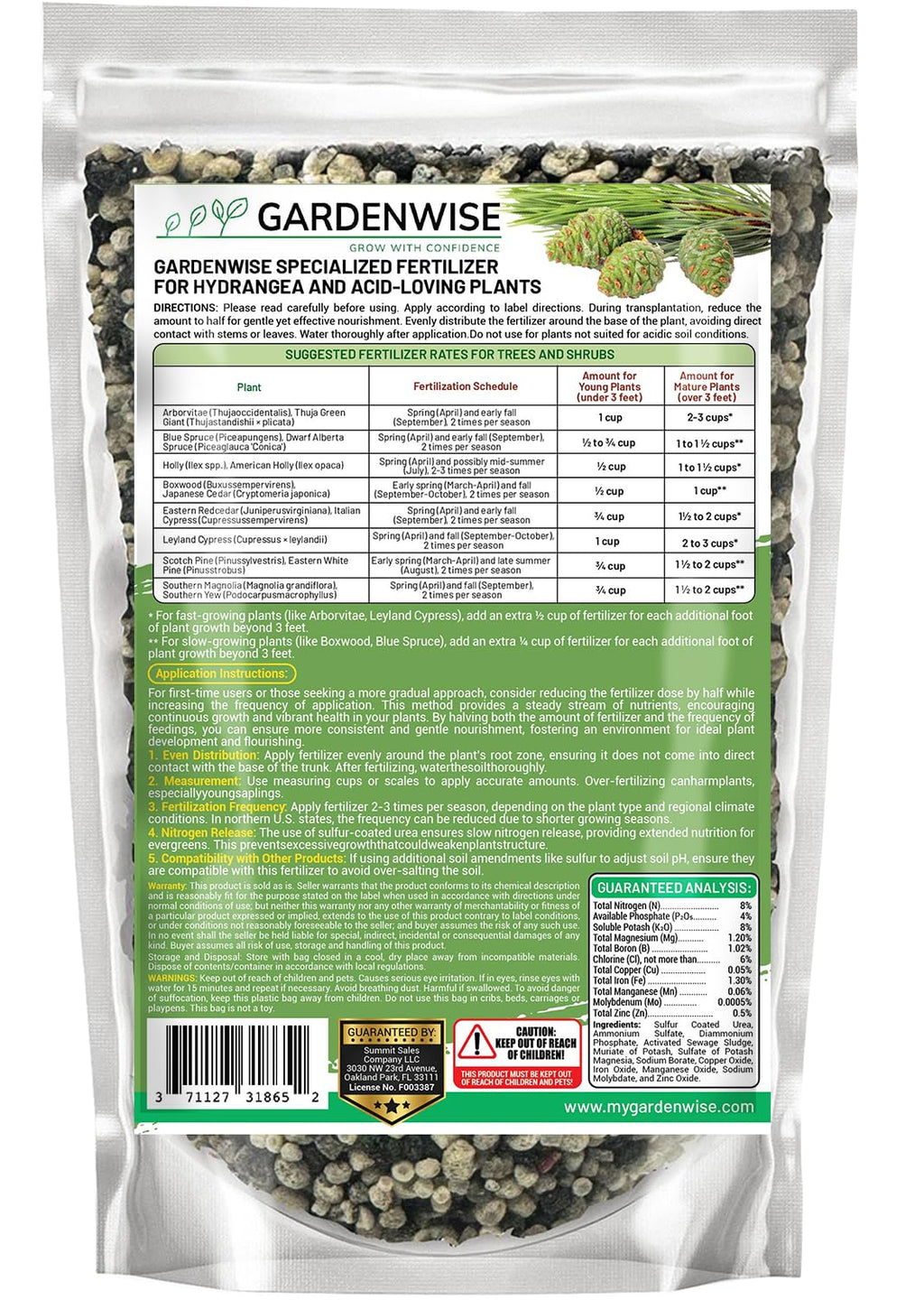 Evergreen Fertilizer – All-Purpose Granular Plant Food for Outdoor Trees and Shrubs, Azaleas, Magnolias, Pines & Arborvitae – Slow-Release Formula (1 Quart)