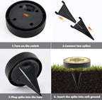 Joomer Solar Ground Lights, 16 Pack 8 LED Solar Lights Outdoor IP68 Waterproof Disc Light In-Ground Landscape Lighting Outdoor for Patio Pathway Lawn Yard Driveway Walkway (Warm White)