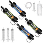 Mini Straw Water Filter - Portable Water Filter, Personal Water Filtration System, Water Purifier Straw, Outdoor Emergency and Survival Gear for Hiking, Camping Accessories and Travel (4PCS)